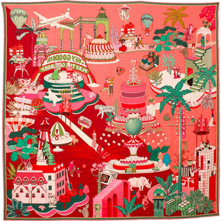 Wool & Silk Scarf - Gateaux Lavender - 70x70 cm | Maison Fanli