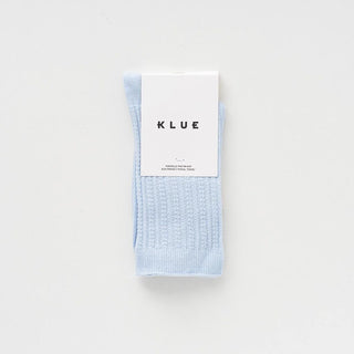 Pointelle Fine Rib Socks – Dust Sky Blue | KLUE