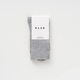 Pointelle Fine Rib Socks – Light Grey | KLUE