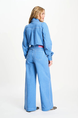Denim Stripes Blouse – Blue | POM Amsterdam