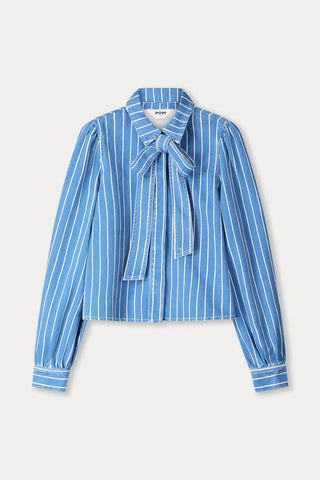 Denim Stripes Blouse – Blue | POM Amsterdam