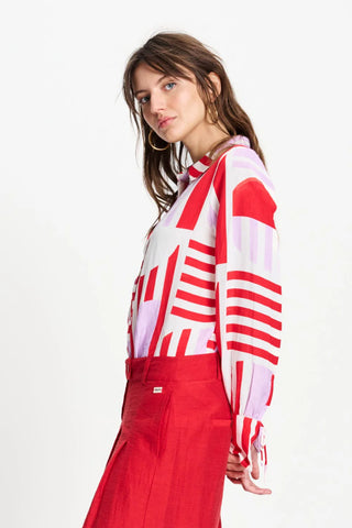 Sundeck Linen Blouse – Multi | POM Amsterdam