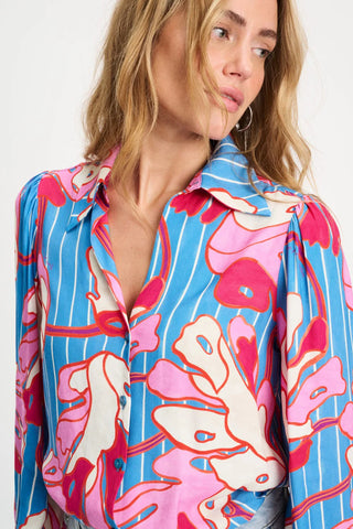 Urban Flora Blouse – Stripe | POM Amsterdam