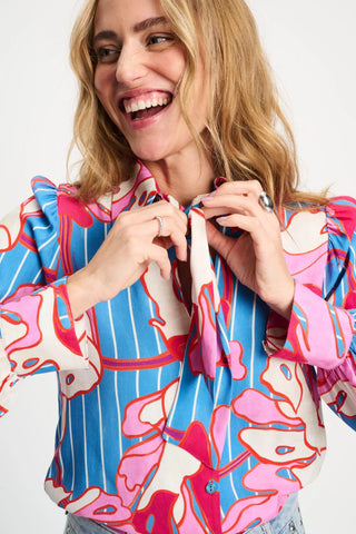 Urban Flora Blouse – Stripe | POM Amsterdam