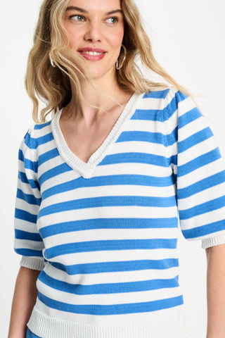 Striped Pullover – Smashing Blue | POM Amsterdam