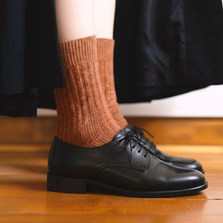 Silk & Wool Star Dust Socks – Caramel | KLUE