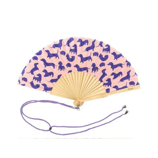 Sausage Dog Hand Fan – Pink Multi | Fisura