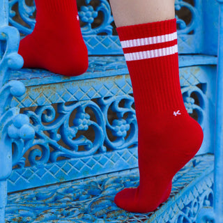 Klue Tennis Socks - Red & White