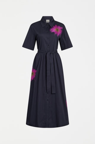 Eiren Shirt Dress - New Navy / Fuchsia | Elk