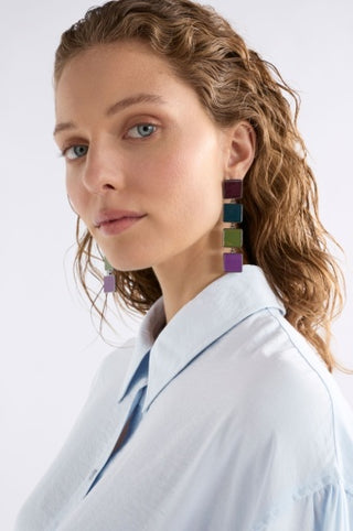 Vali Long Drop Earring - Merlot | Elk
