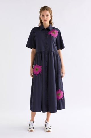 Eiren Shirt Dress - New Navy / Fuchsia | Elk