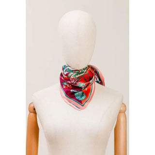 Silk Scarf - Gateaux Coral - 50x50 cm | Maison Fanli