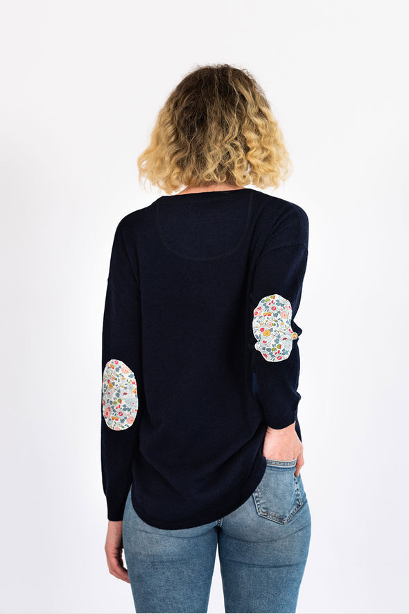 Bow & Arrow | Navy Swing Jumper with Betsy Liberty Patches