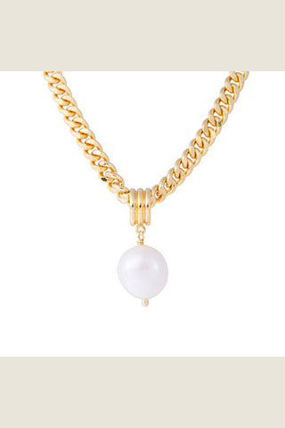 Fairley Willow Pearl Necklace Gold