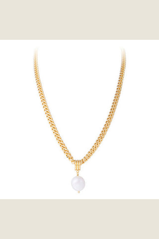 Fairley Willow Pearl Necklace Gold