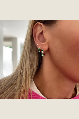 Fairley Green Ombre Midi Hoops